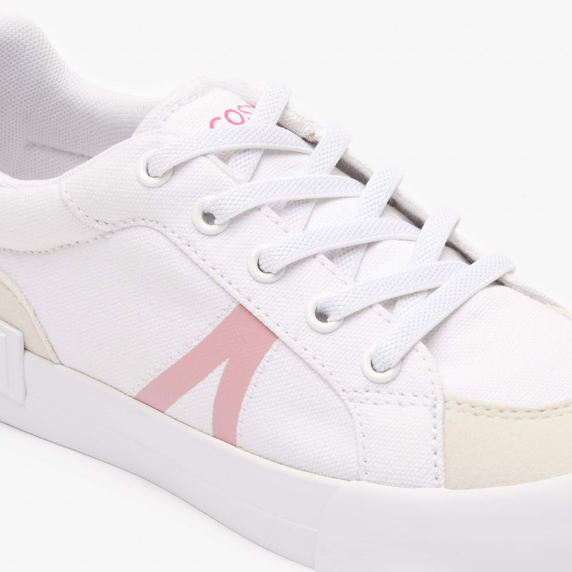 Sneakers L004 enfant en textile color-block Sneakers - Blanc - Lacoste - Enfant