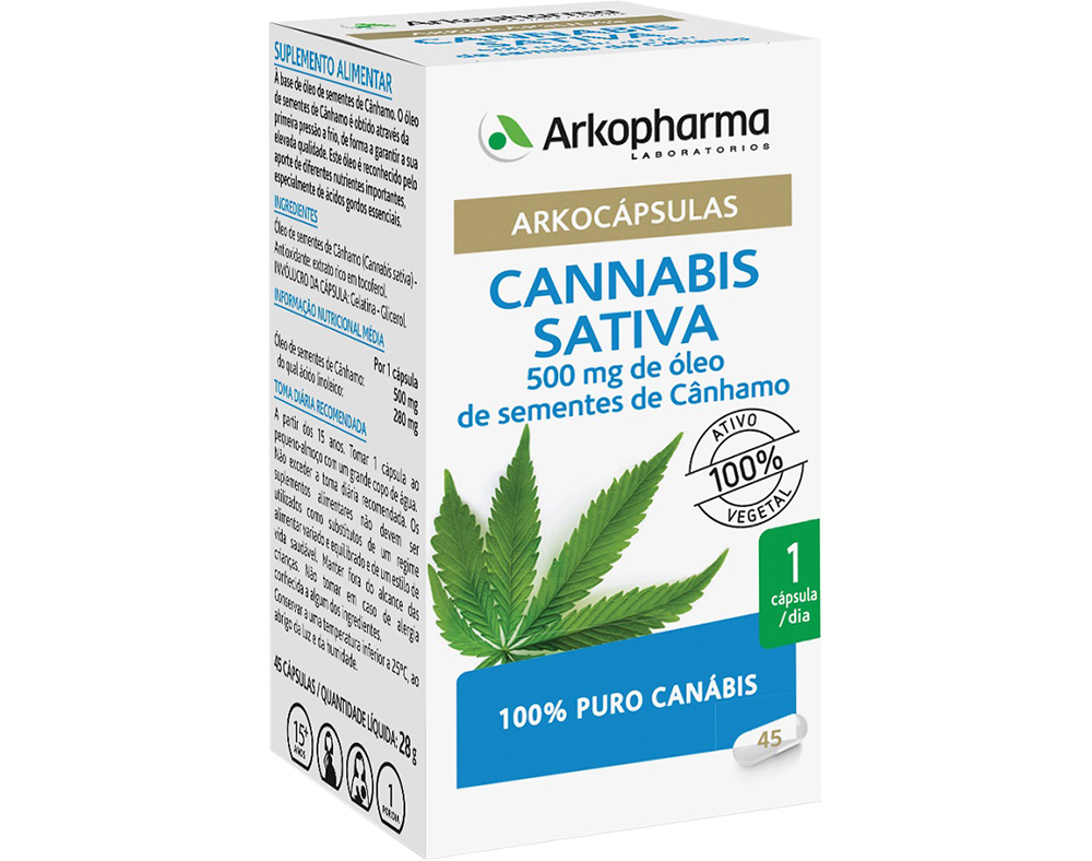 SUPLEMENTO ARKOCAPSULAS CANNABIS SATIVA 45CAPS