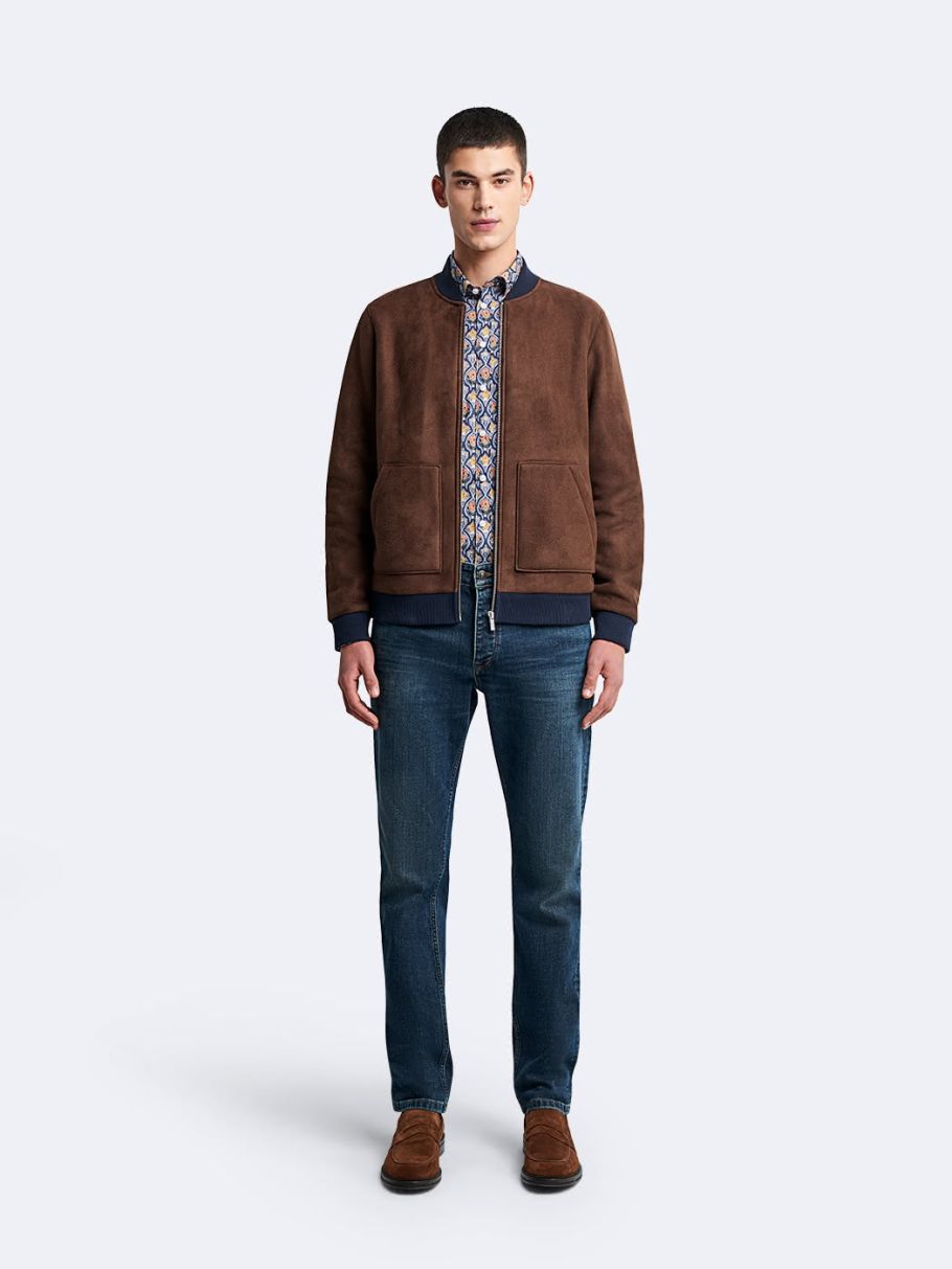 Chemise extra-slim stretch fleurie