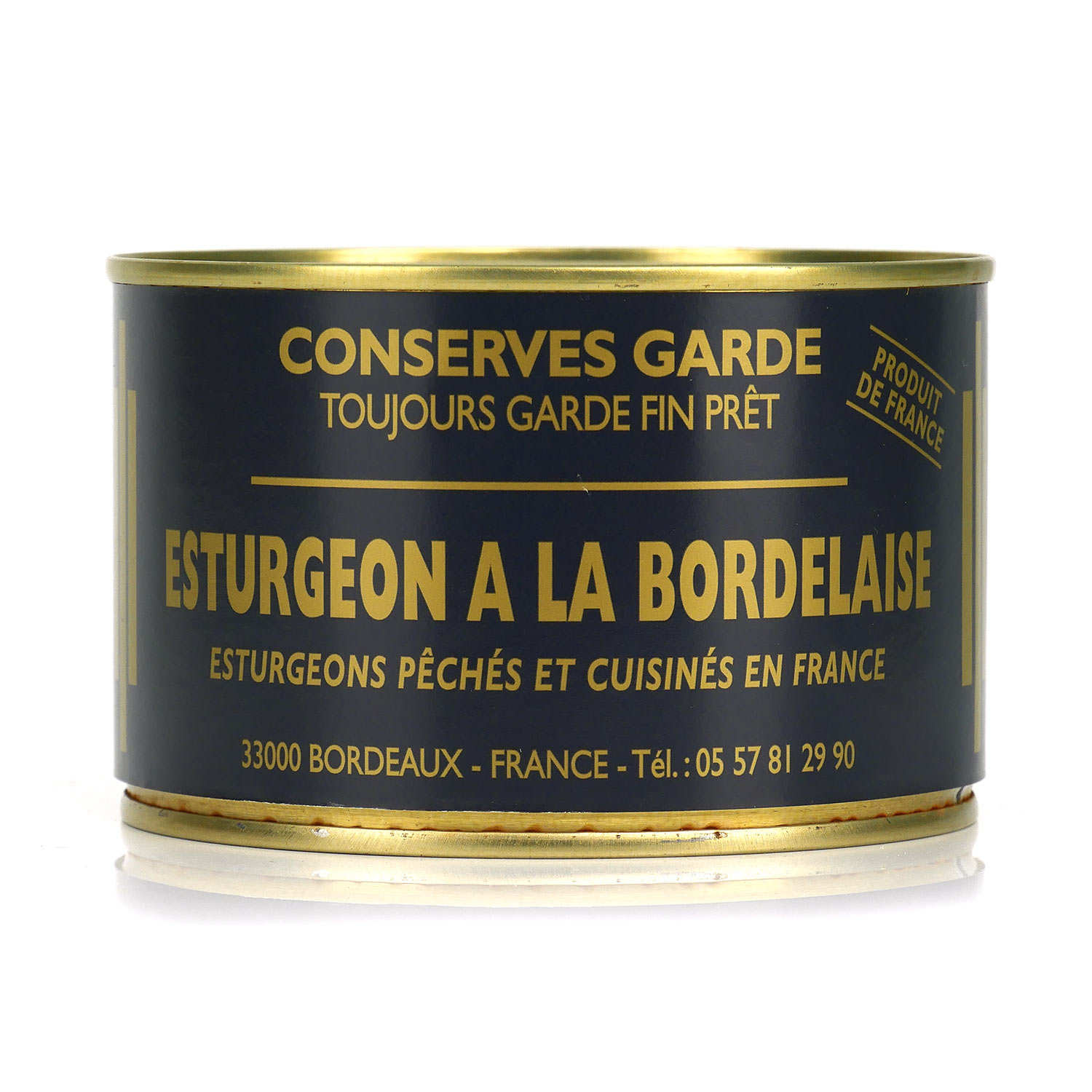 L'esturgeon à la bordelaise en conserve