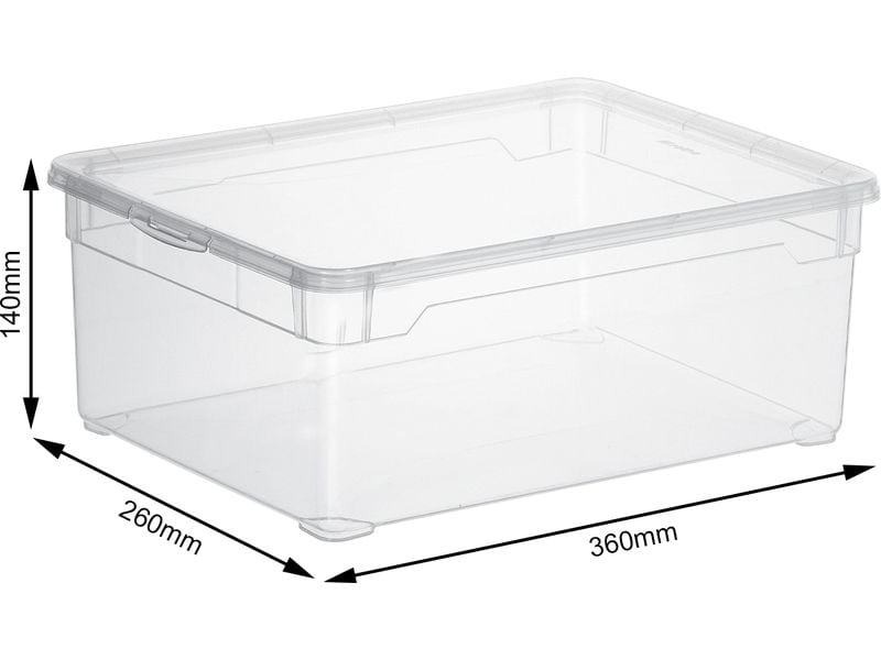 Rotho Aufbewahrungsbox CLEAR Blau, 4 tlg. Box-Set