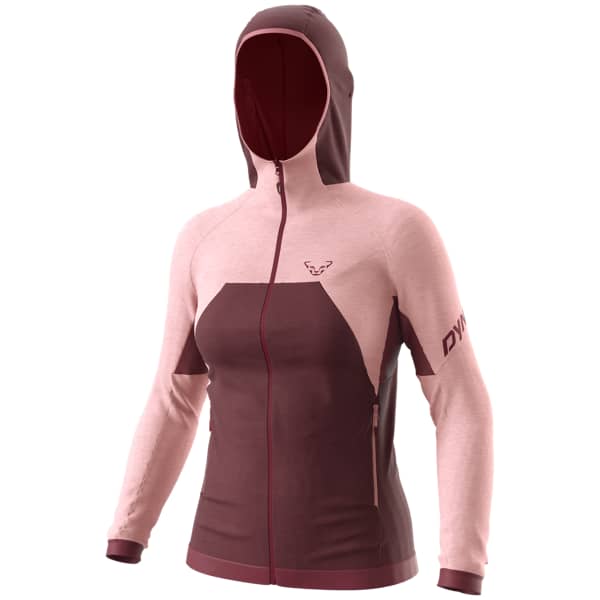Veste polaire ski rando DYNAFIT TOUR WOOL THERMAL W HOODY PALE ROSE