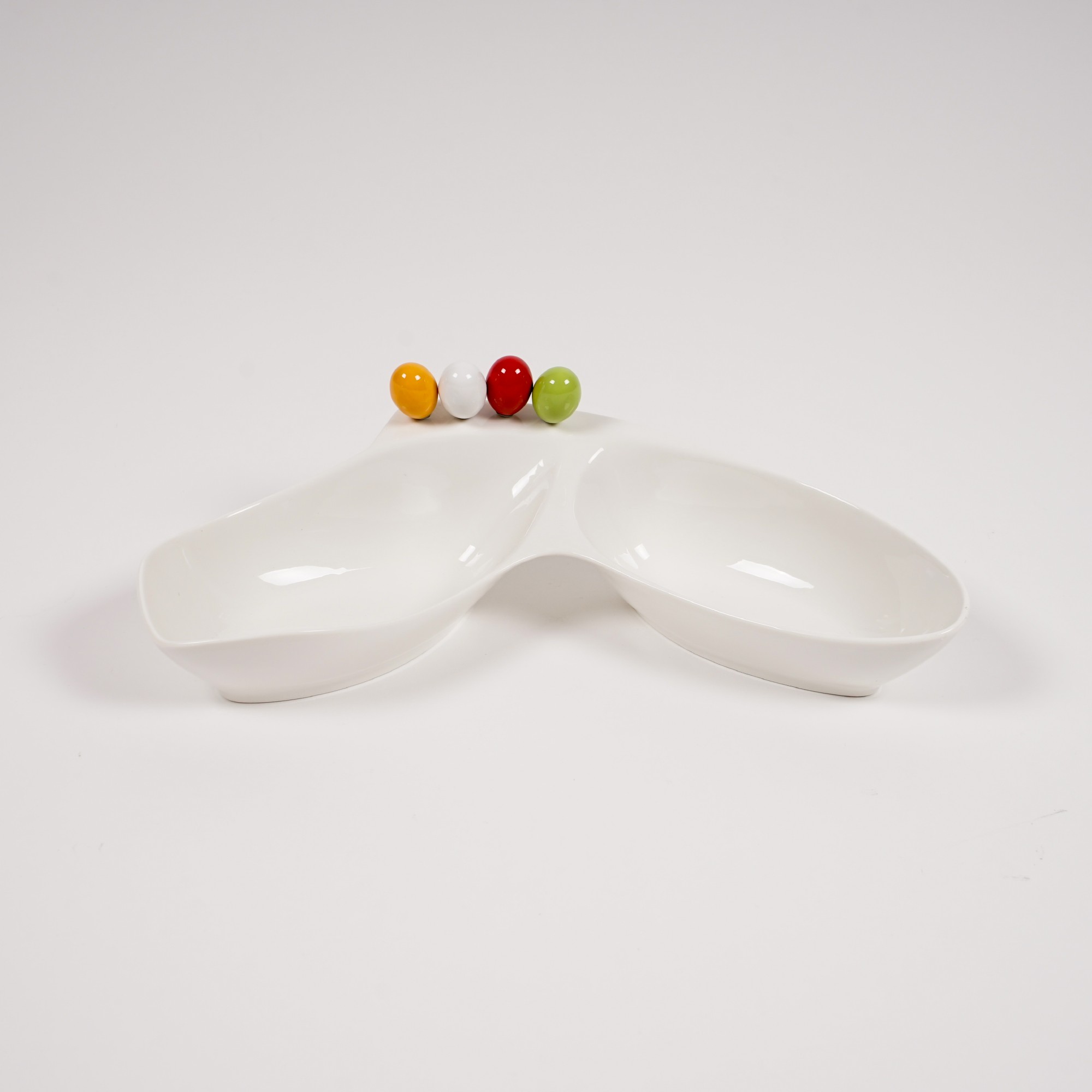 Schale 'Doppio', weiß, B 31 cm, L 10 cm, H 6 cm von fischer's lagerhaus
