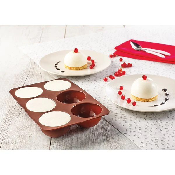 Flexi'plaque silicone 6 demi-sphères 6,5 cm Mathon