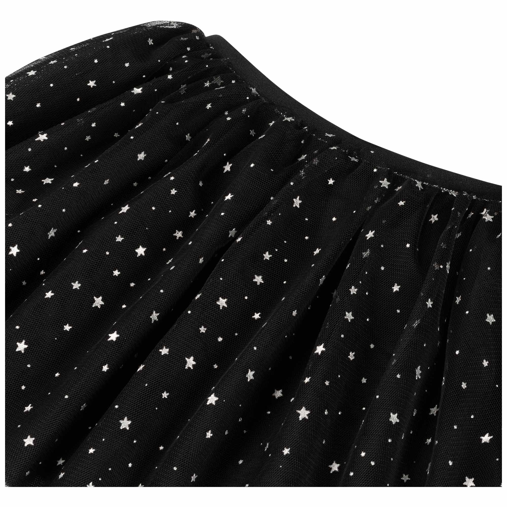 Prénatal peuter rok tule  all over print zwart