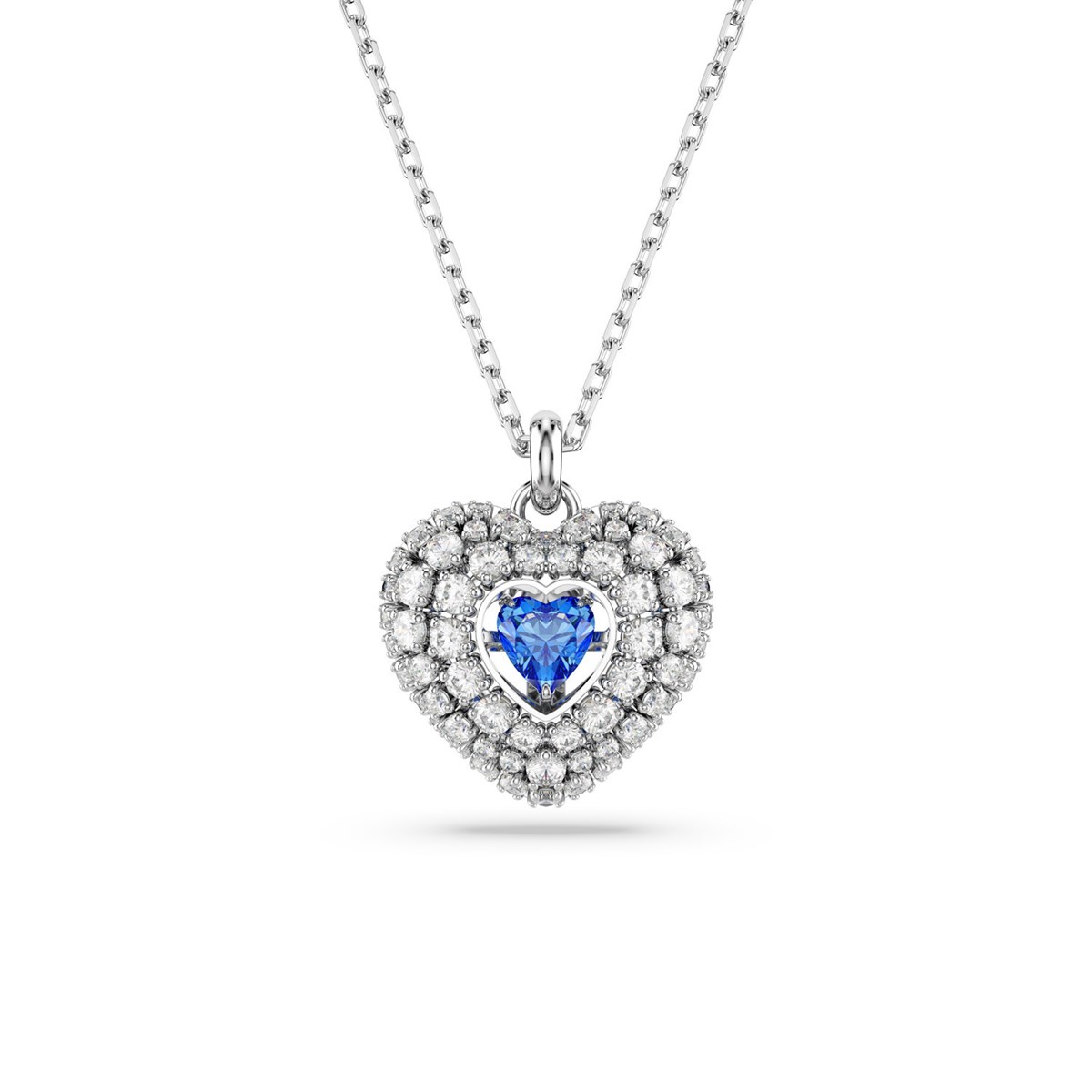 Collier Swarovski Hyperbola coeur bleu