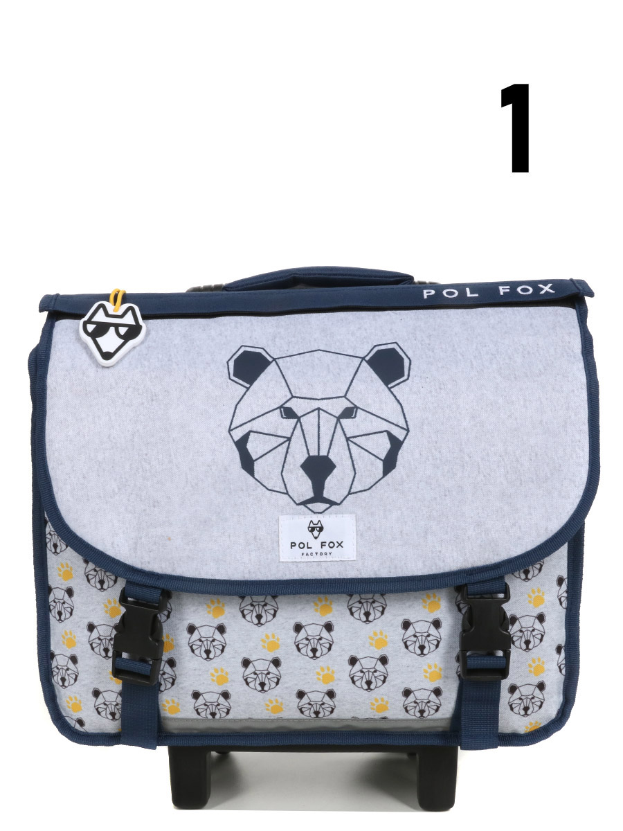 Cartable À roulettes RÀversible Pol Fox Bear 38 cm