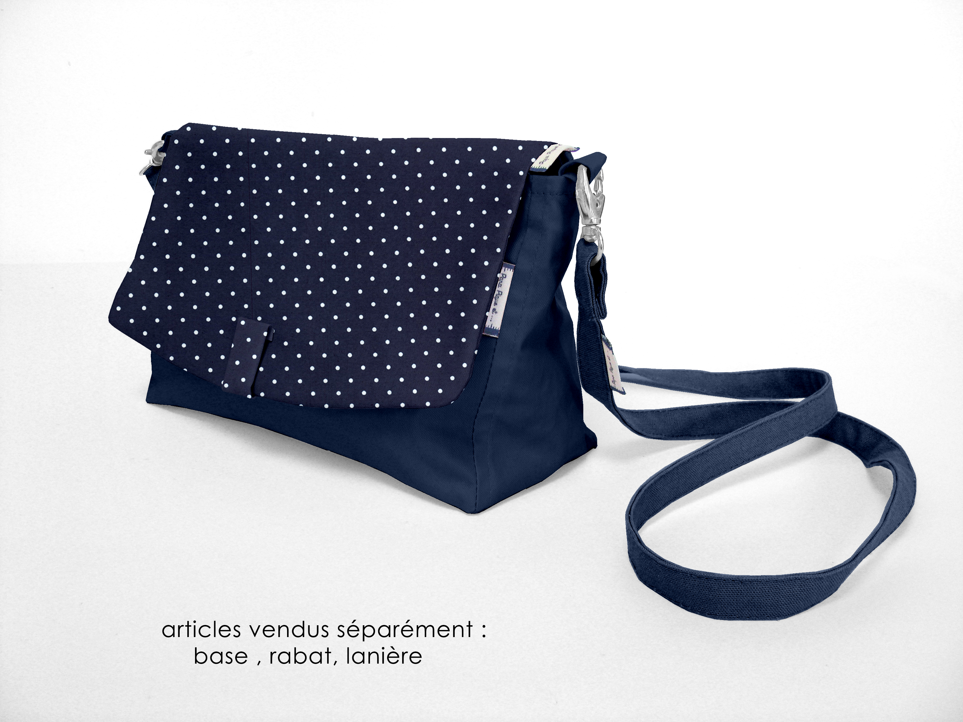 Rabat Sac Compagnon Pois Marine