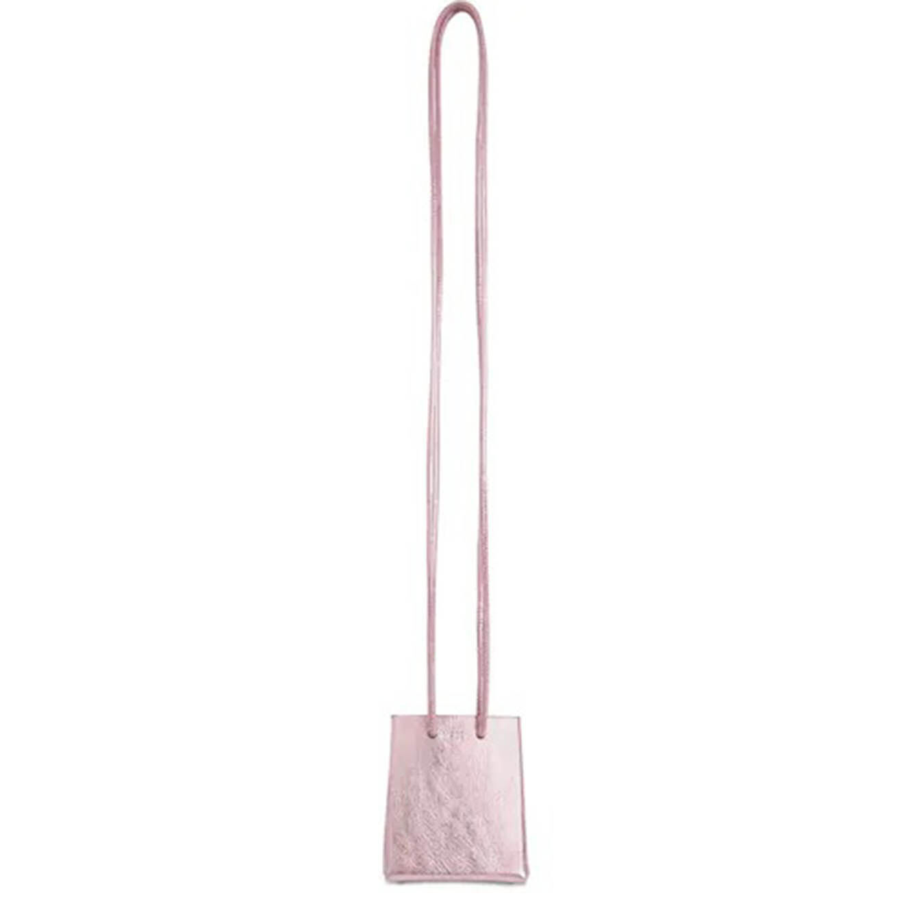Medea Nano sac décoratif en Cuir rose métallisé - 6x7 cm