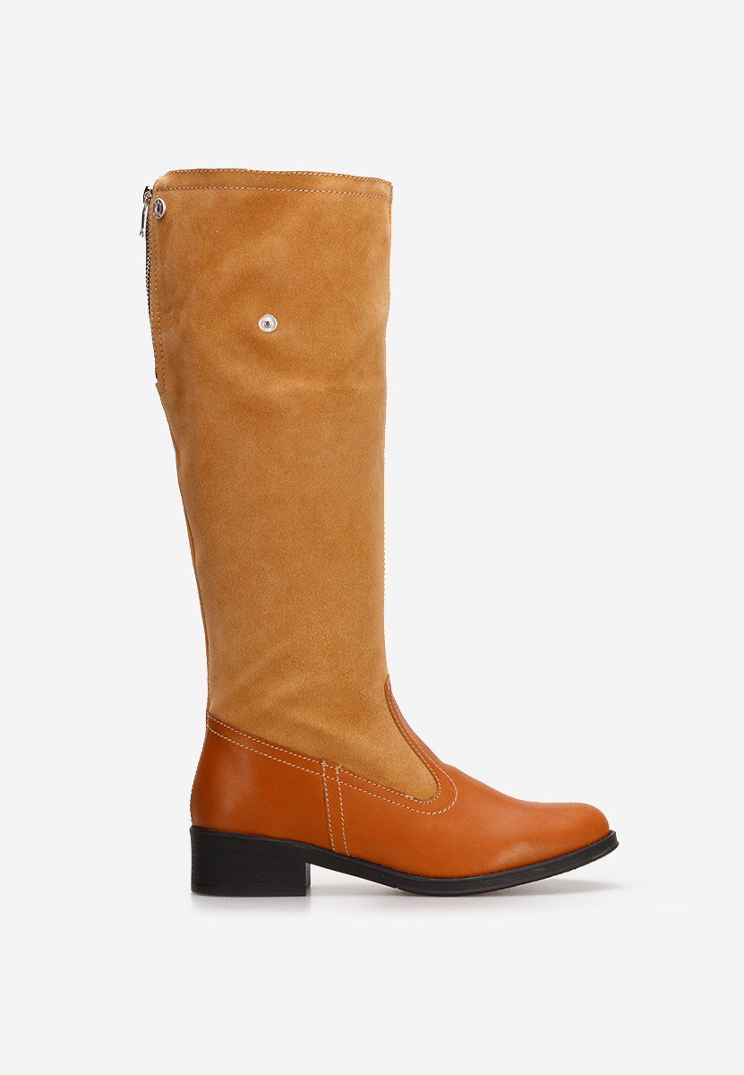 Bottes femme en cuir chameau Kyra