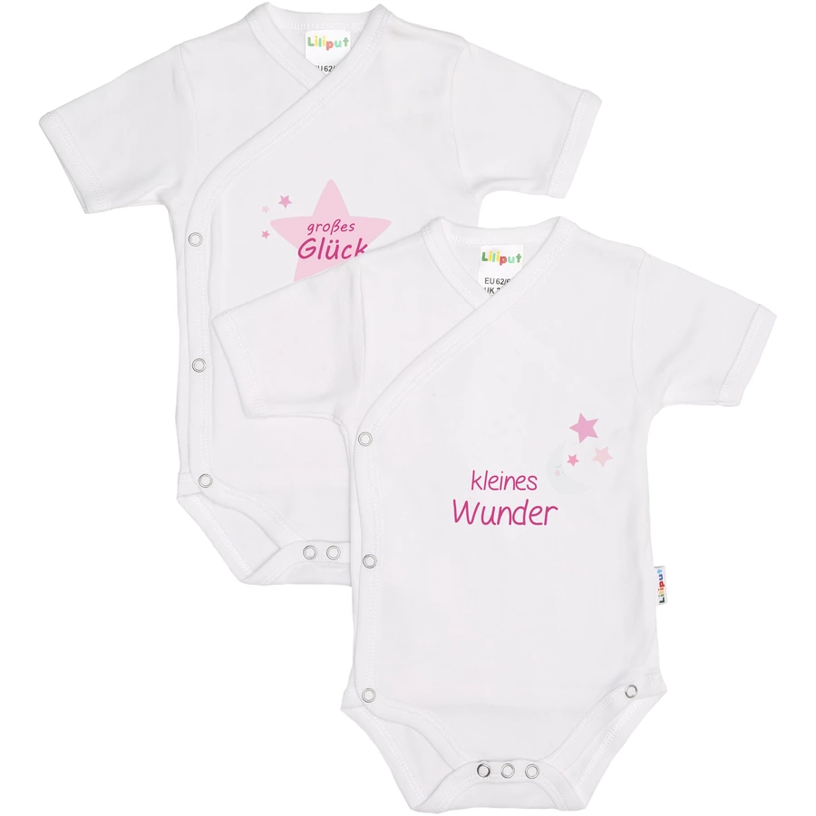 Liliput Kurzarm-Wickelbody 2er-Pack weiß