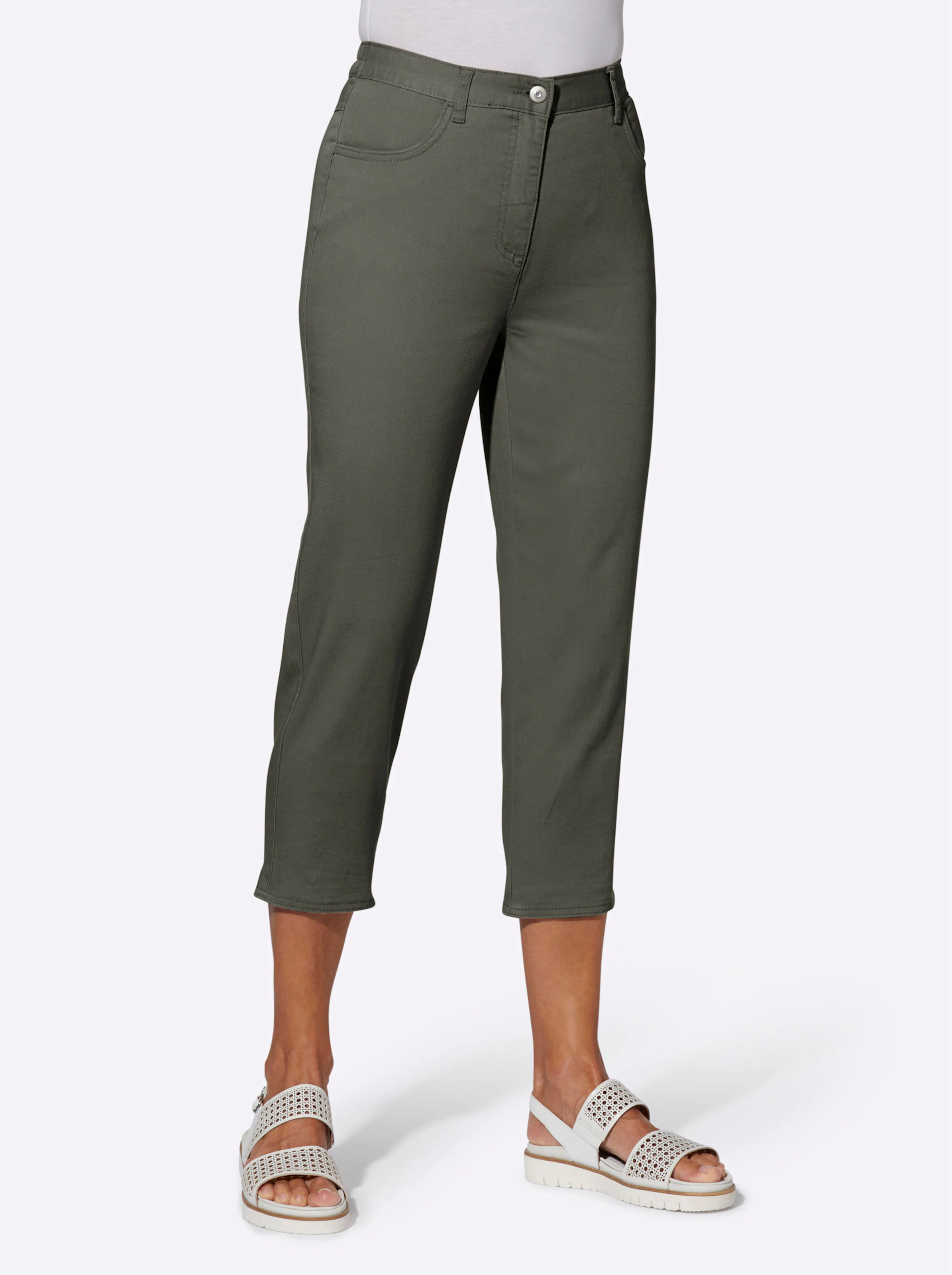 7/8-Jeans in khaki