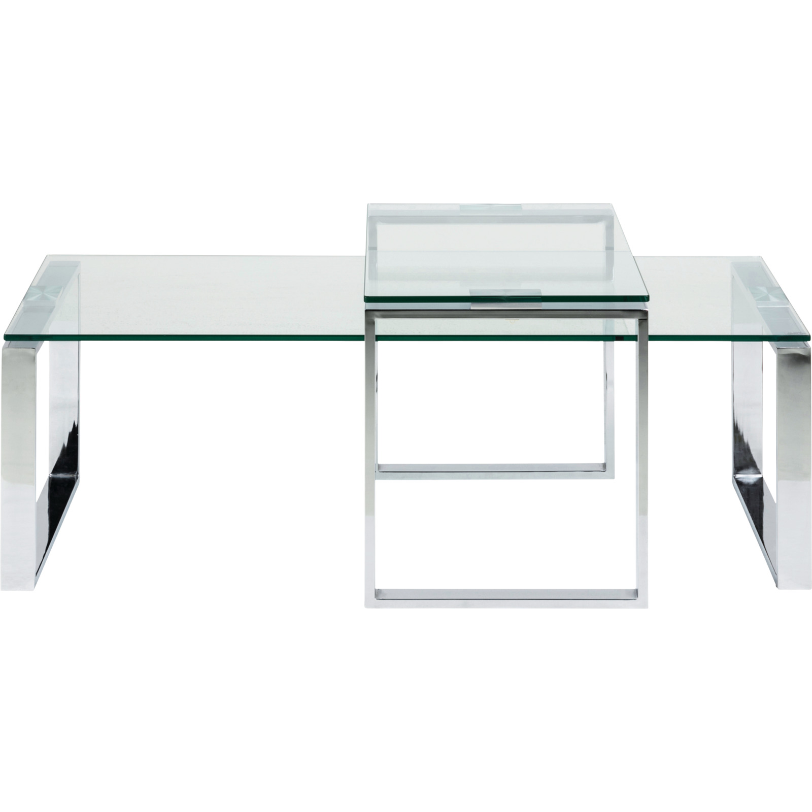 Salontisch Katrine Klarglas Chrom 2er-Set