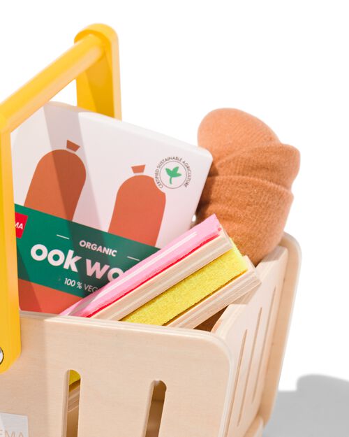 panier à provisions en bois 4 pièces