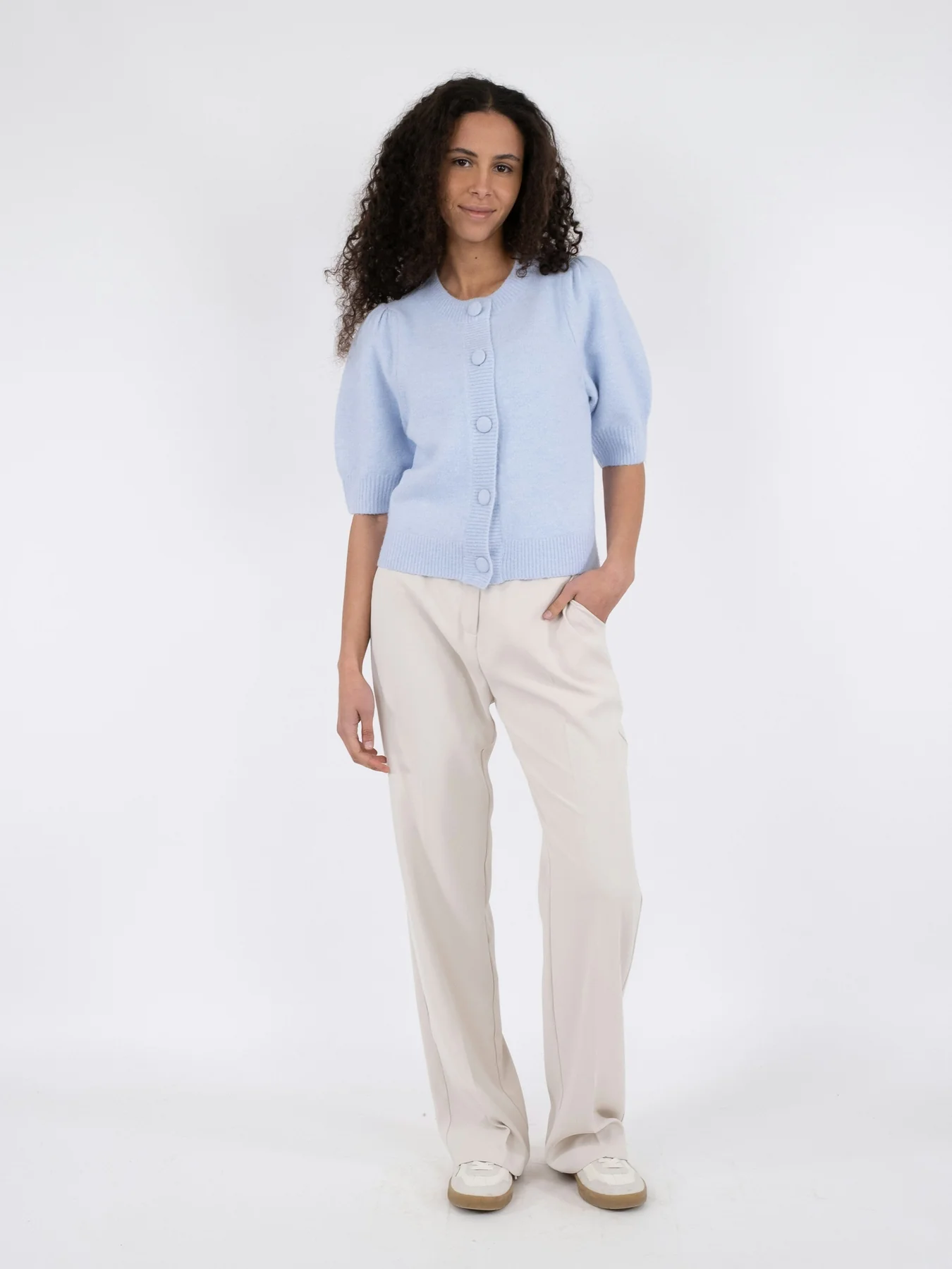 Neo Noir Trudy Knit Cardigan light blue