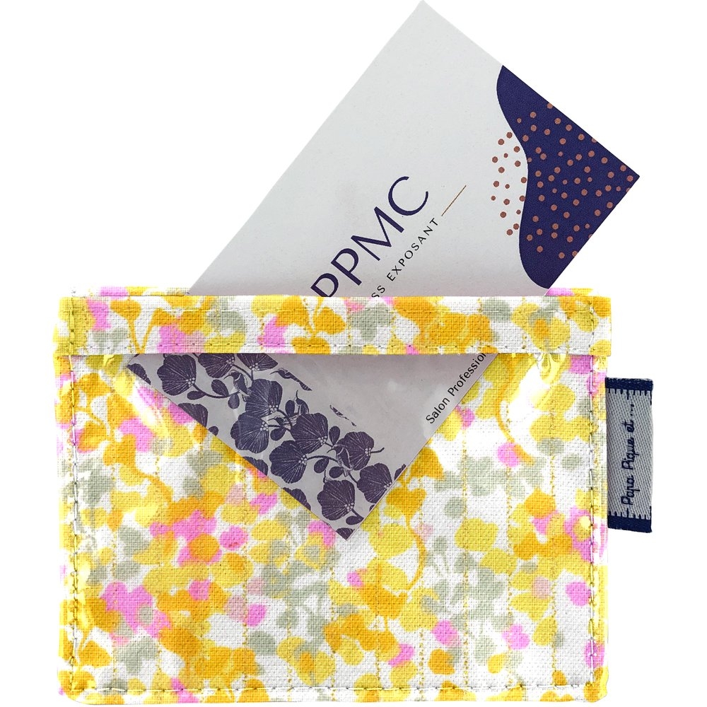 Porte Badge Mimosa Jaune Rose