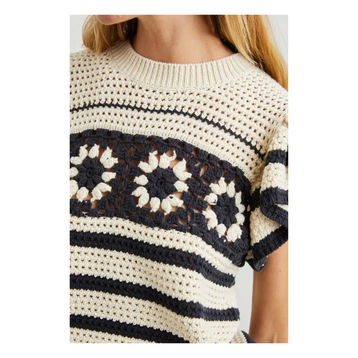 Rails Pull Sans Manches Crochet Penelope | Beige