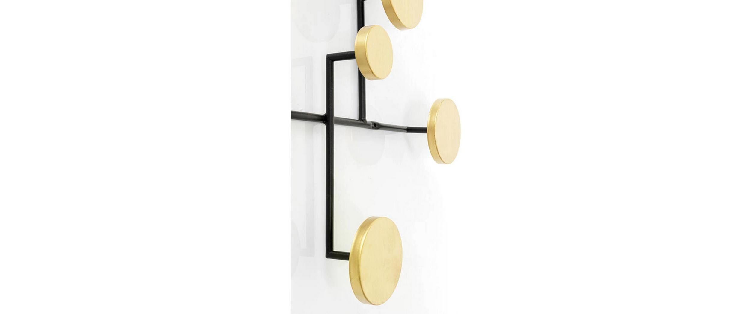 Wandgarderobe Art Circles Gold/SchwarzKleiderhaken