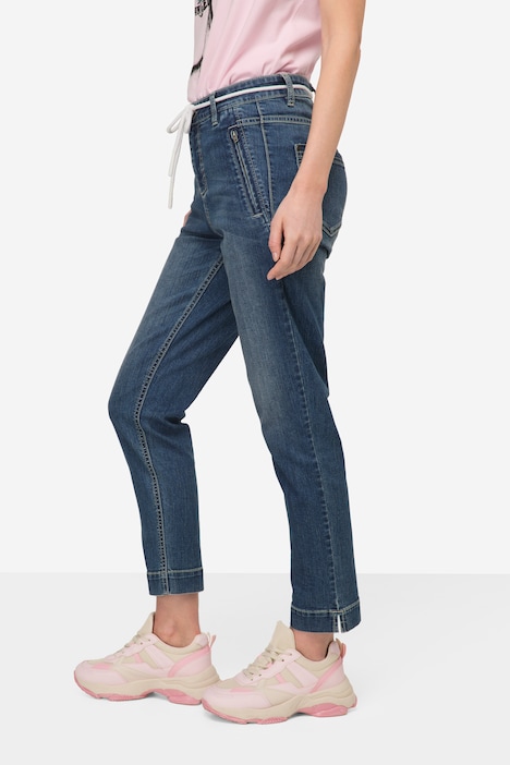 7/8-PushUp Jeans Julia, Wash-Effekte, Zipptaschen