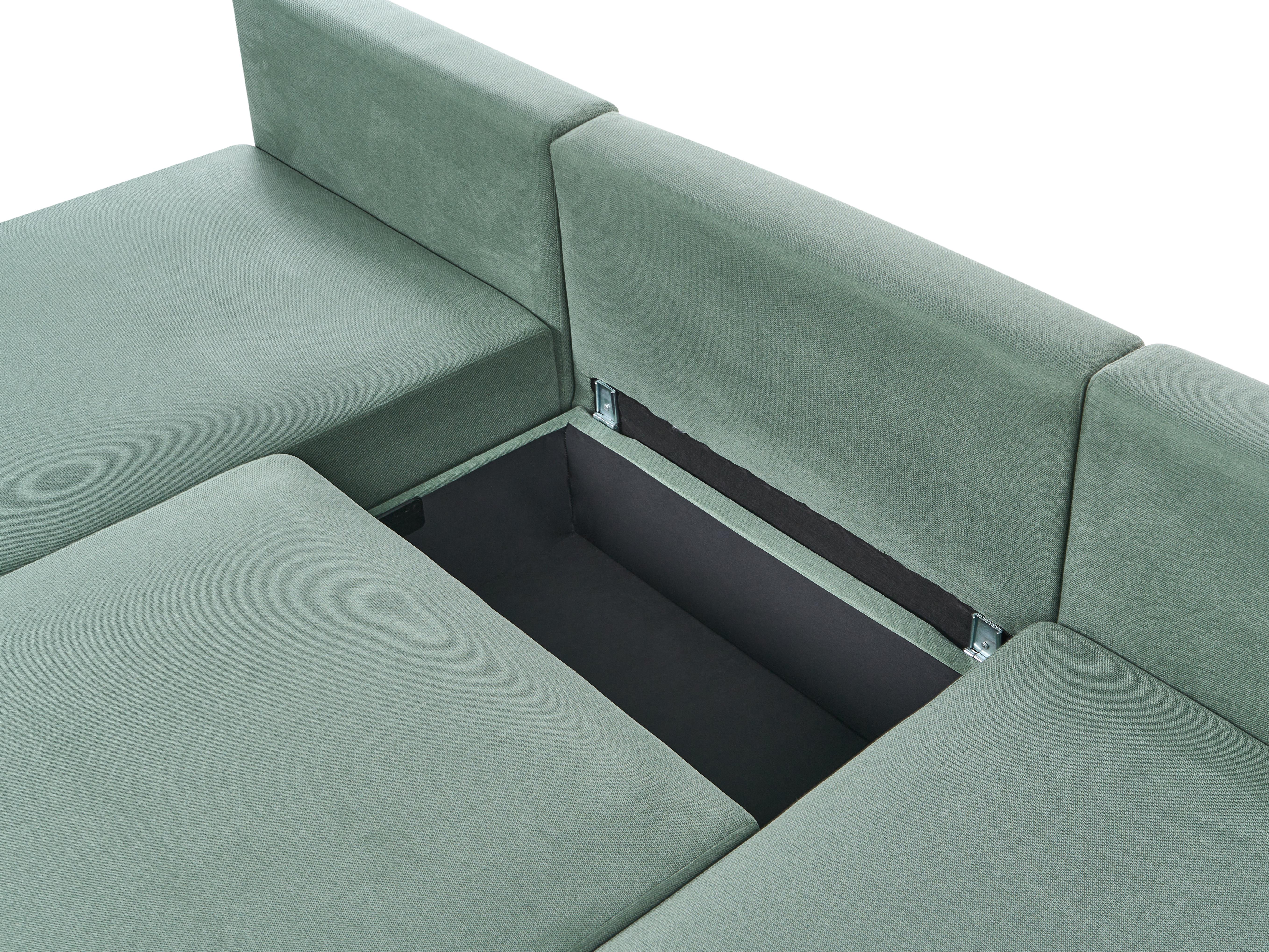 Modulaire U-vormige bank NERBO Stof Lichtgroen