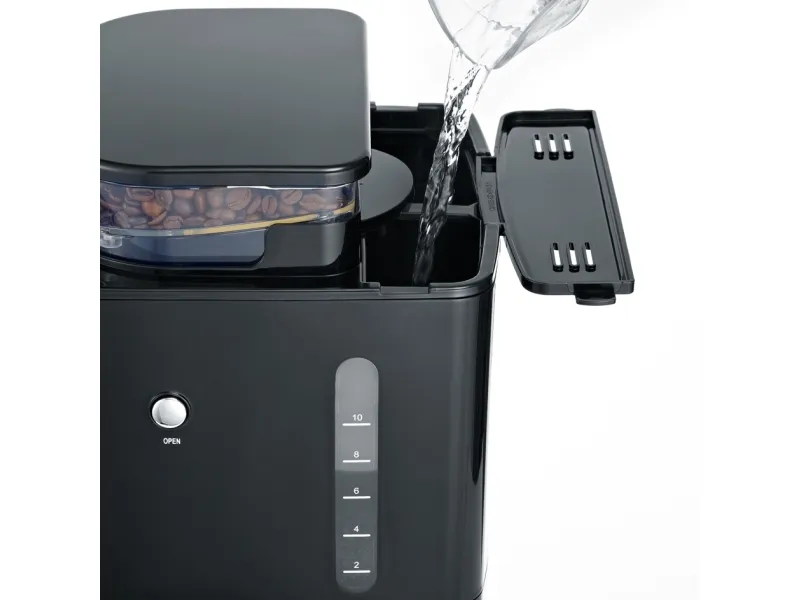 SEVERIN KA 4810 - Kaffemaskine - 10 kopper - rustfrit stål/sort