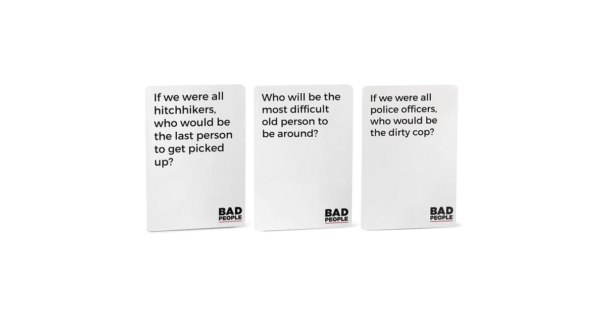 European Player NetworkBad People Partyspel  (Engels, 3 - 10 spelers, 20 - 60 minuten, Vanaf 17 jaar)