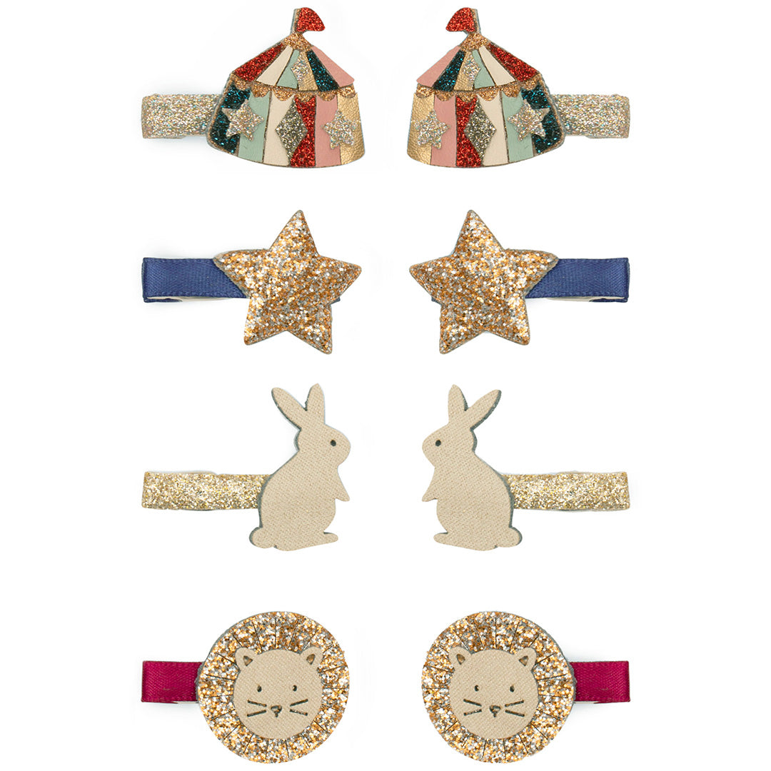 mimi & lula haarclipjes circus - multi - 8st