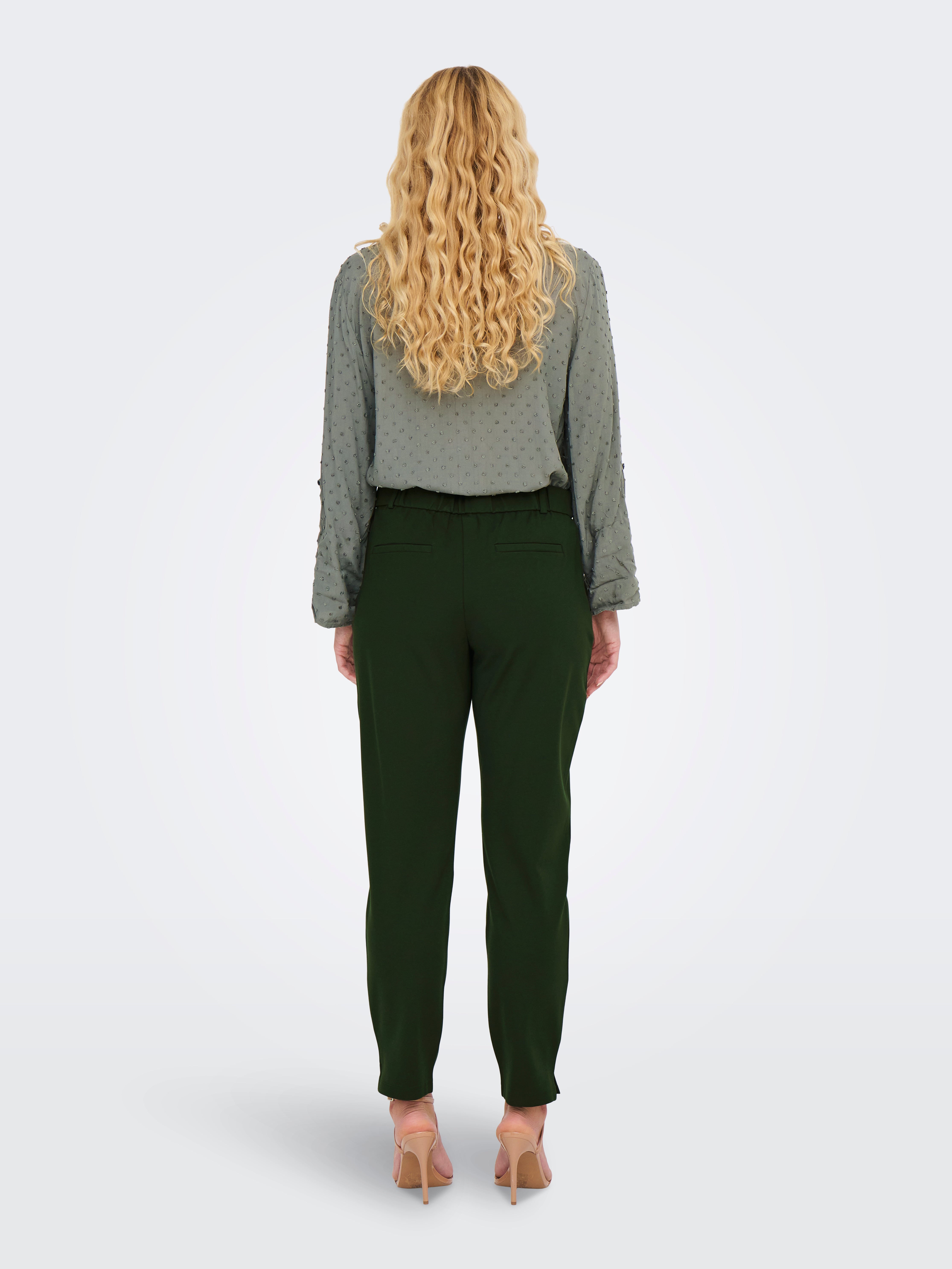 JDYNEW Mittlere Taille Normal geschnitten Chino Hose Rosin