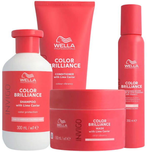 Routine complète cheveux fins/normaux Invigo Color Brilliance Wella