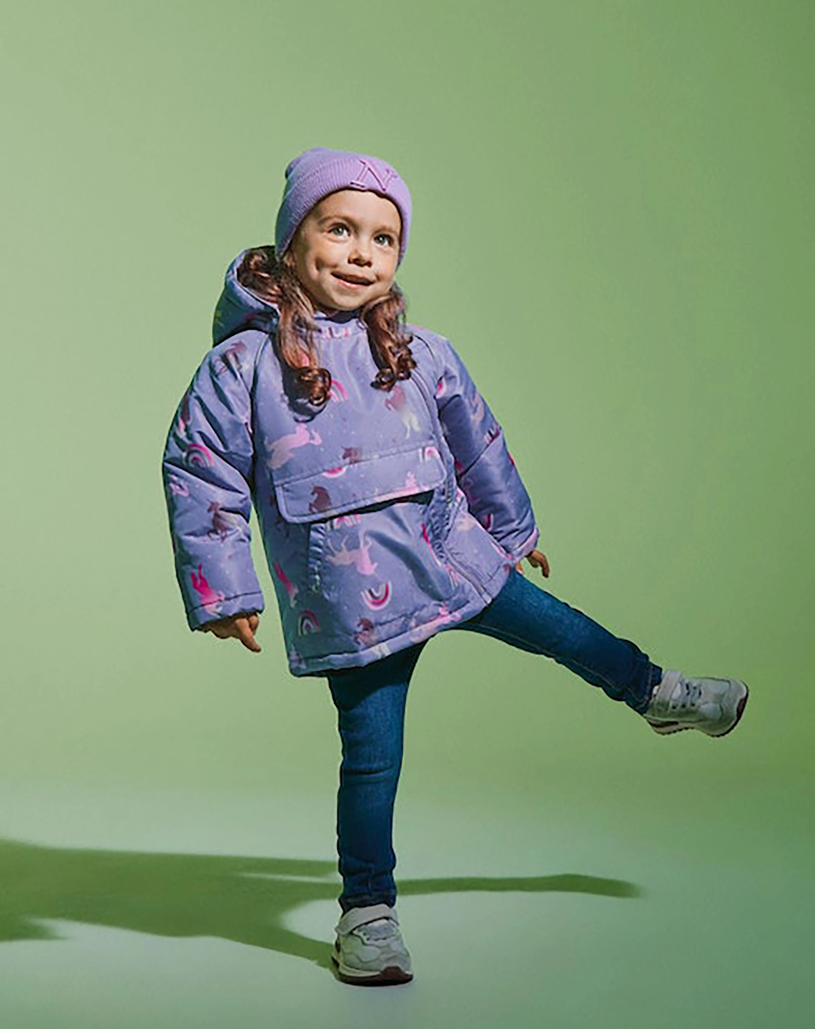 Winterjacke NMFMICCO AOP in lavender gray