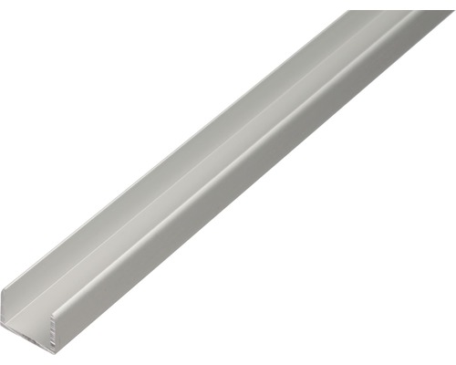 U-profiel aluminium, zilver geanodiseerd, 10,9x10x1,5 mm, 1 m