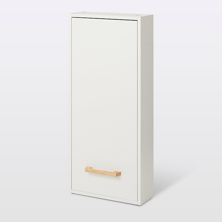 Armoire de salle de bains faible profondeur GoodHome Ladoga blanc L. 40 x H. 90 x P. 15 cm
