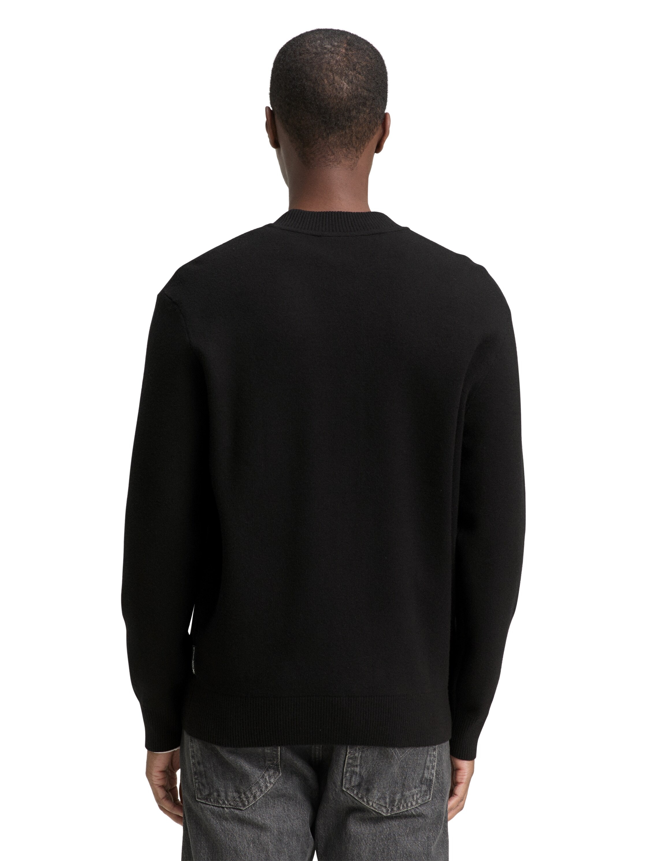 TOM TAILOR Denim Strickpullover , mit Rippbündchen