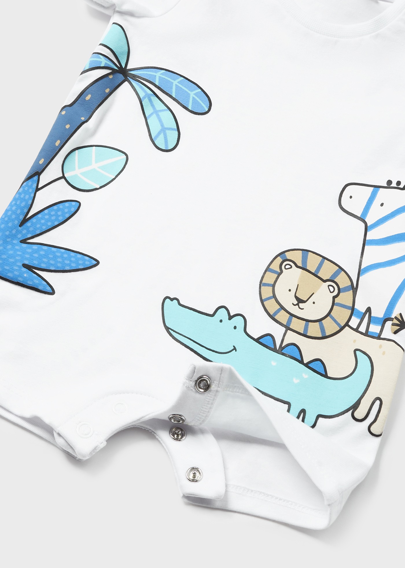 Conjunto de 3 macacões Better Cotton para recém-nascidos, cor Blue Bell