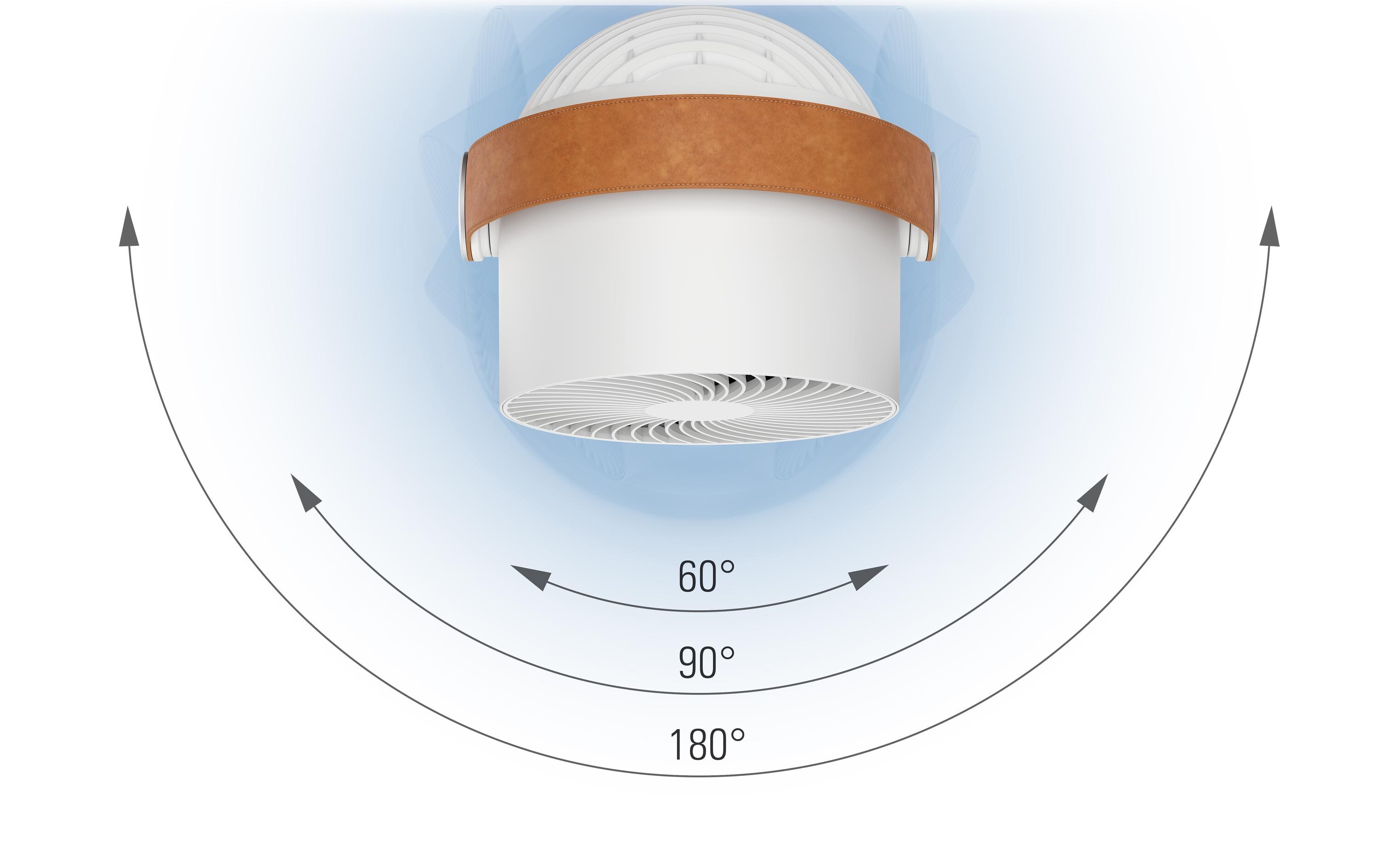 Tischventilator Leo Weiss<br>3D Tischventilator mit Fernbedienung