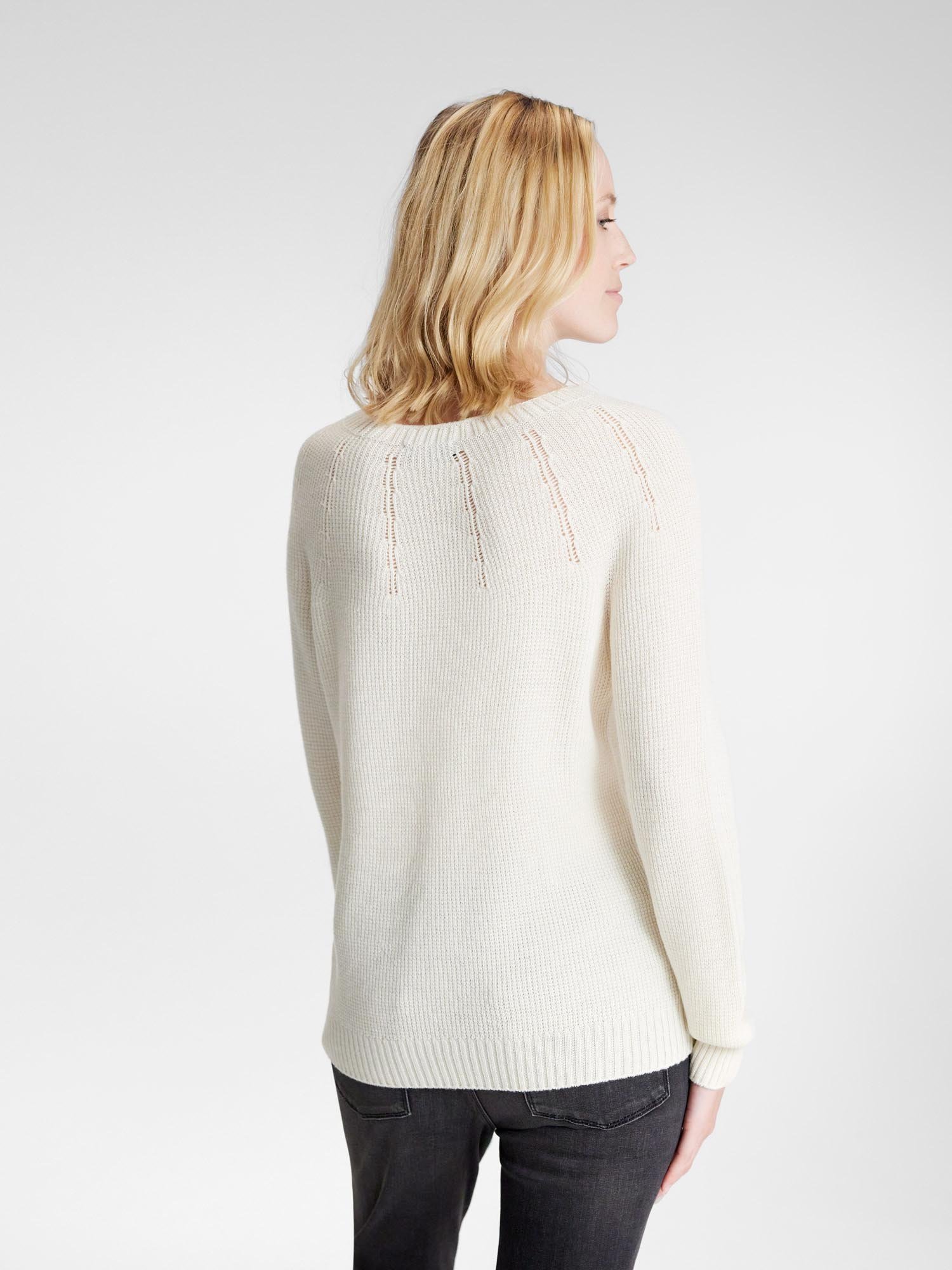 Pull Femme Fabriquées en France Laine Mérinos Blanc Ecru