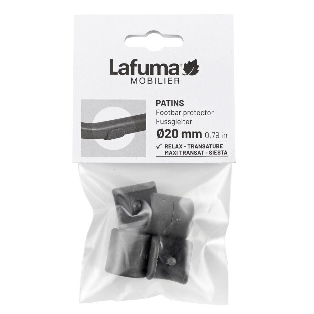 Set Bodenschoner - Ø 20 mm (x4) Relax, Transats, Siesta Polymer Grau Anthracite