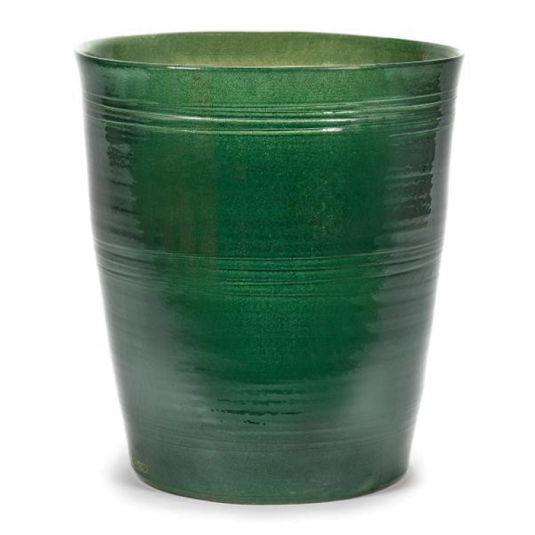 Serax Glazed shades by Serax Lines bloempot large Ø40 groen