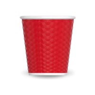 Les Artistes Timeless - Tasse en porcelaine nid d'abeille - 80 ml - rouge