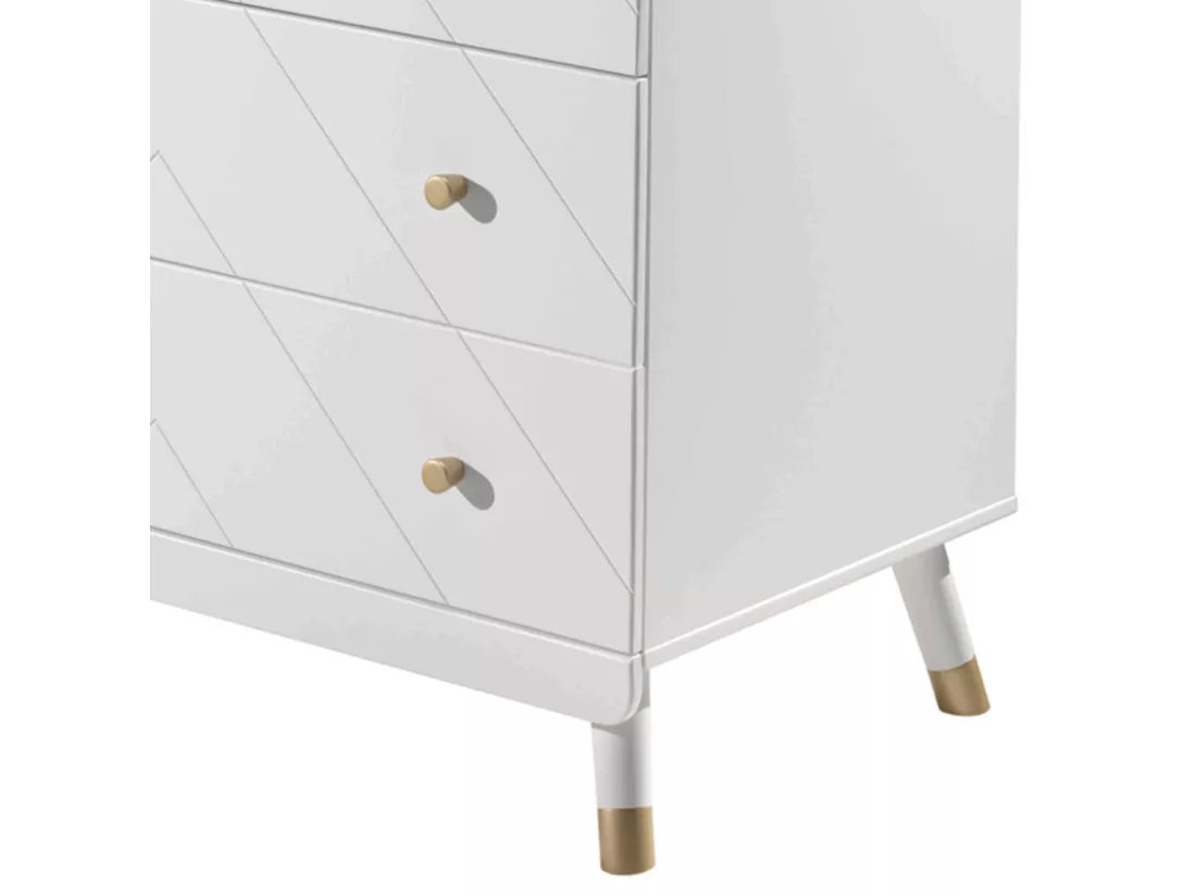 Commode enfant 3 tiroirs en bois blanc - CO2035