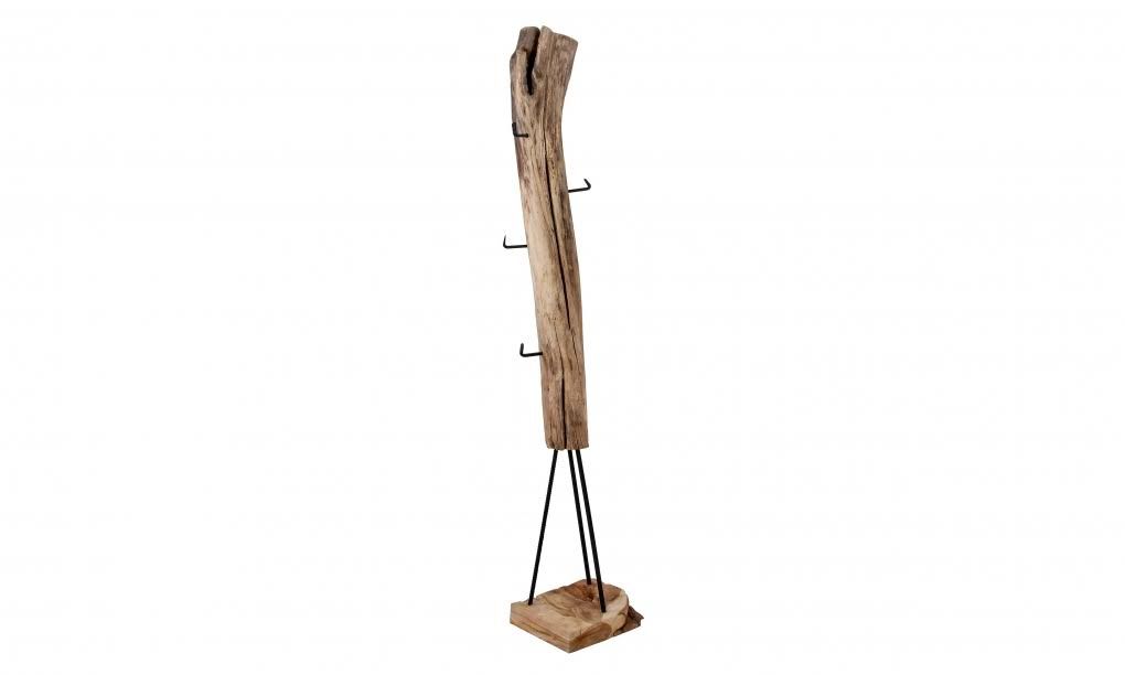 Garderobe Kleiderständer Massives Teakholz 35 x 30 x 188 cm Teak ZALAC