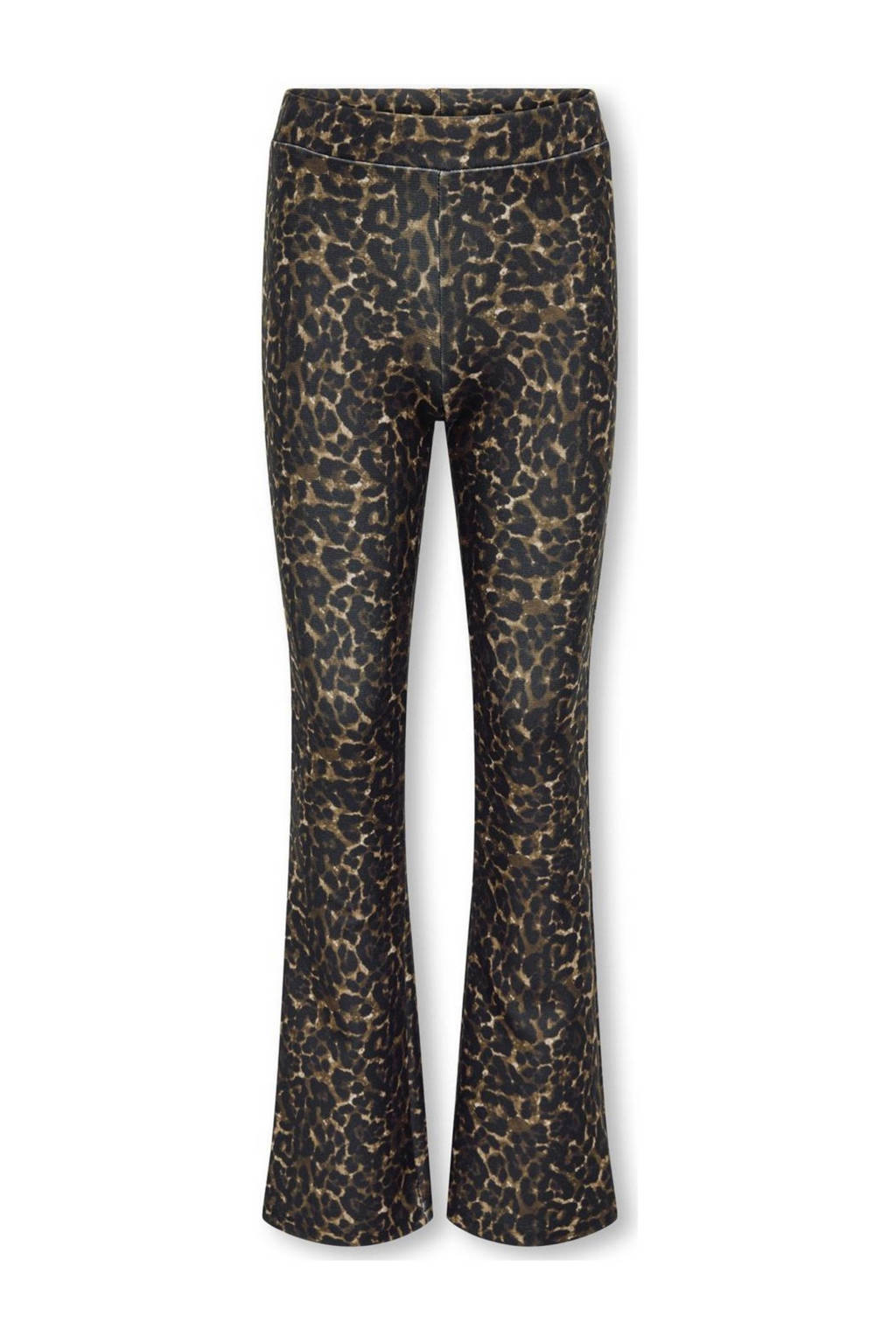 ONLY flared broek KOGESRAmet panterprint bruin