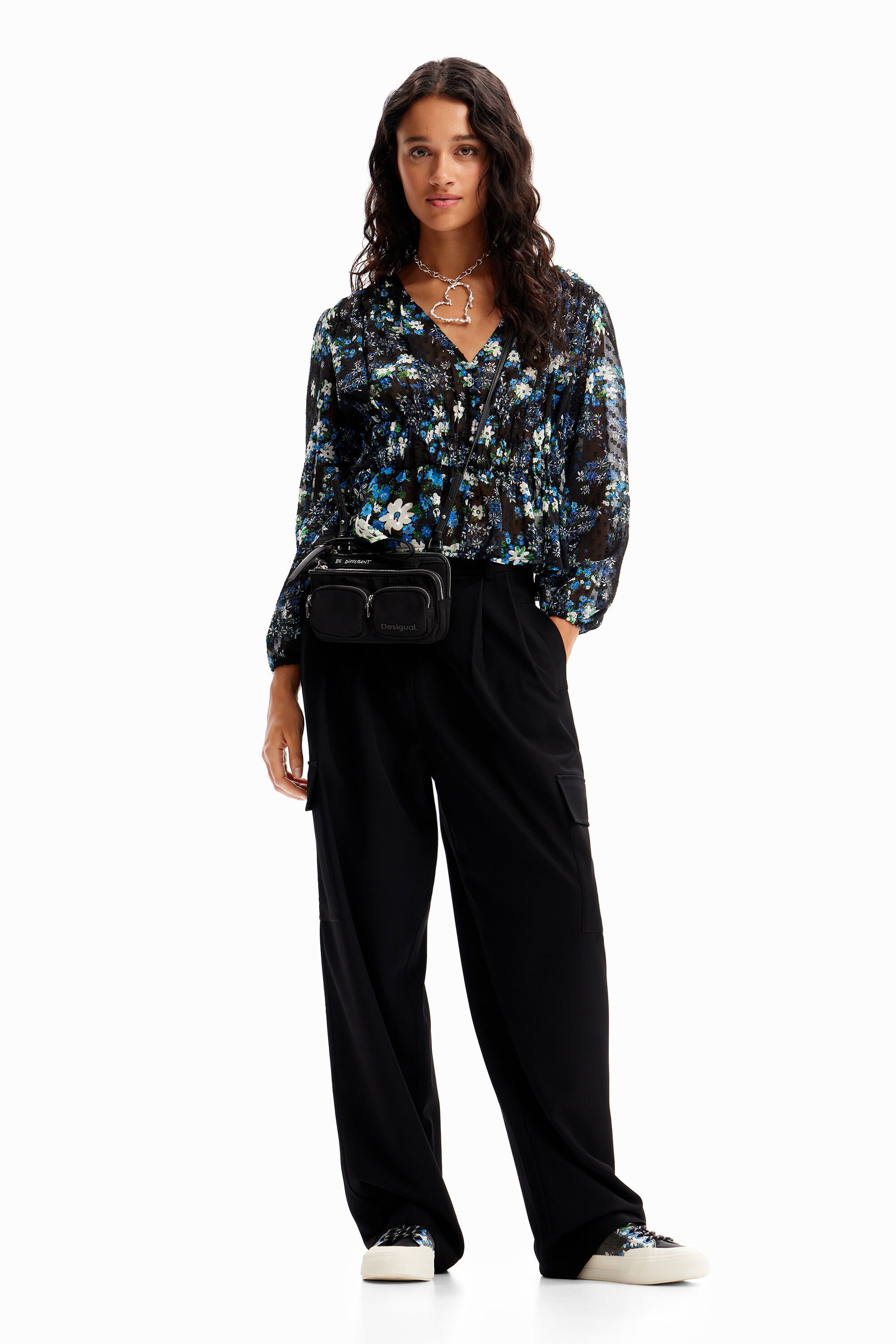 Blusa floral Plumeti