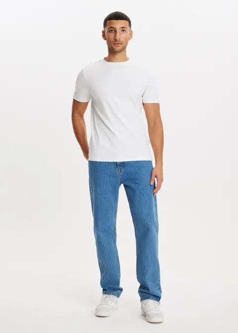 Bruno stripe straight jeans blauw (BLW.USM)