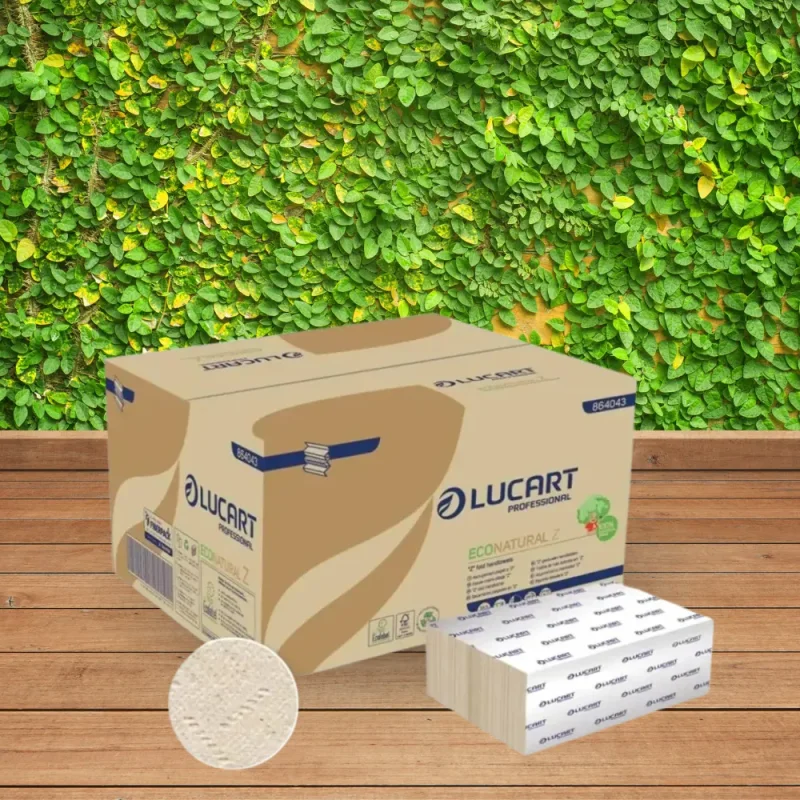 LUCART - Essuie mains pliés en Z - EcoNatural 2 plis - x15