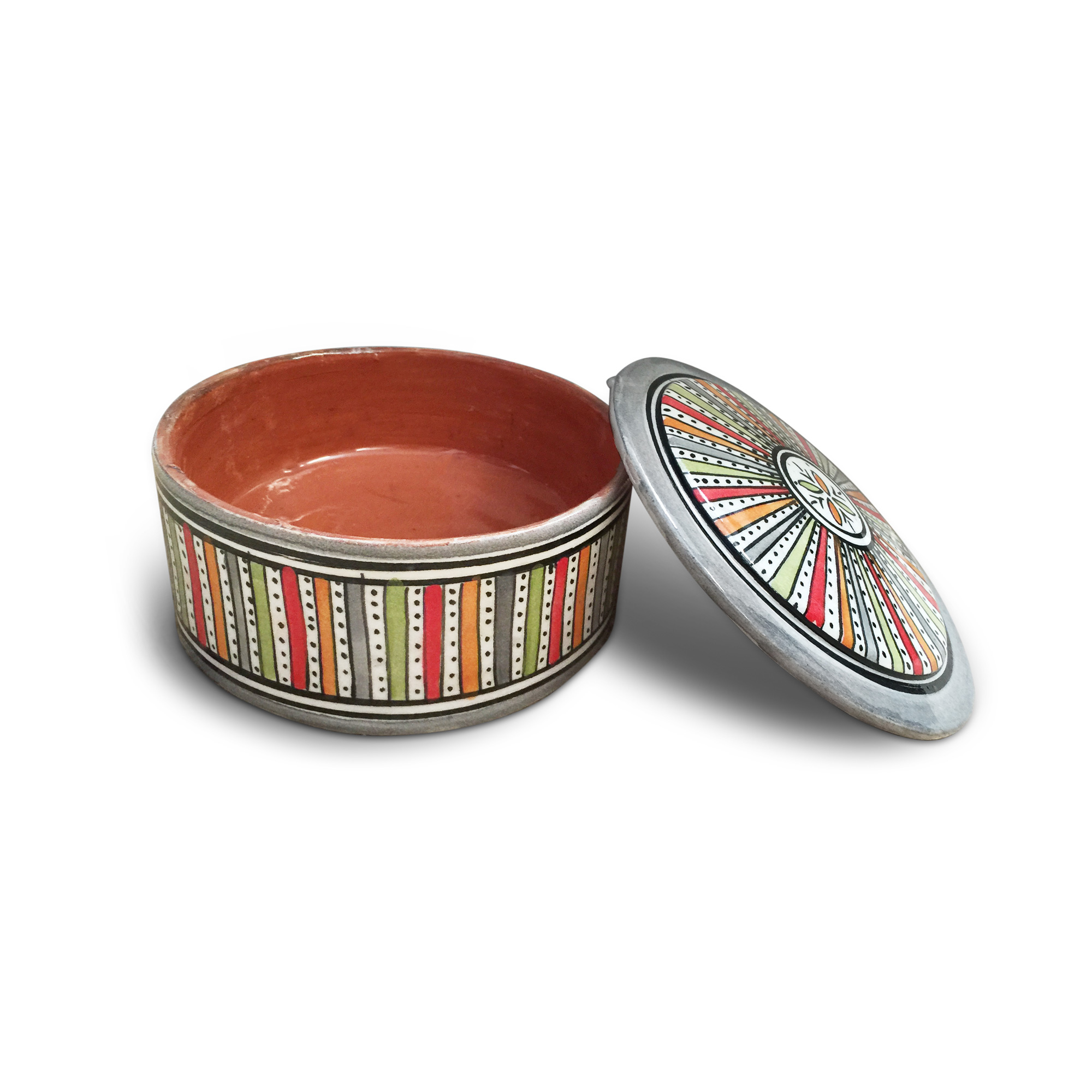 Zierbehälter flach, multicolor, Ø 12 cm, H 5 cm von fischer's lagerhaus