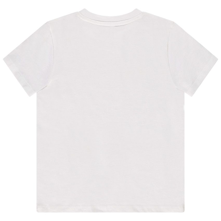 T-shirt manches courtes en jersey avec print fantaisie pour garçon - Blanc