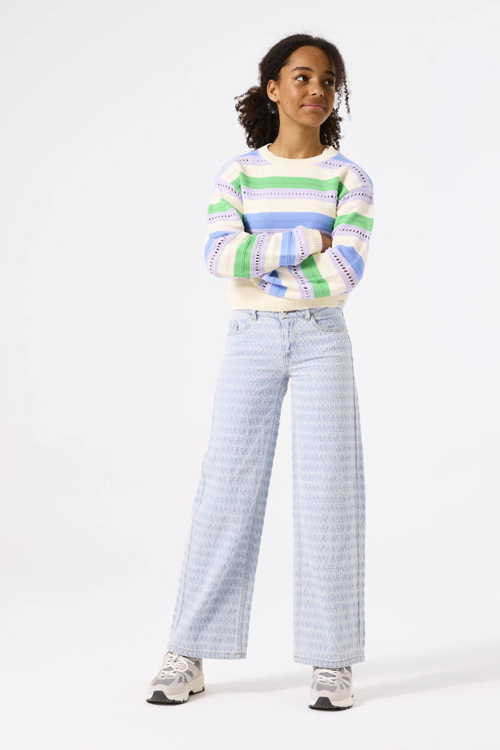 Garcia wide leg low waist jeans light blue denim