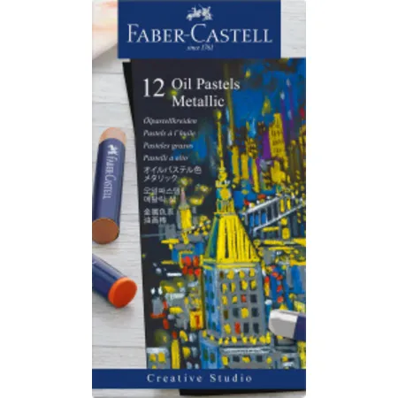 Faber-Castell Ölpastellkreide Creative Studio Metallic 12er Kartonetui