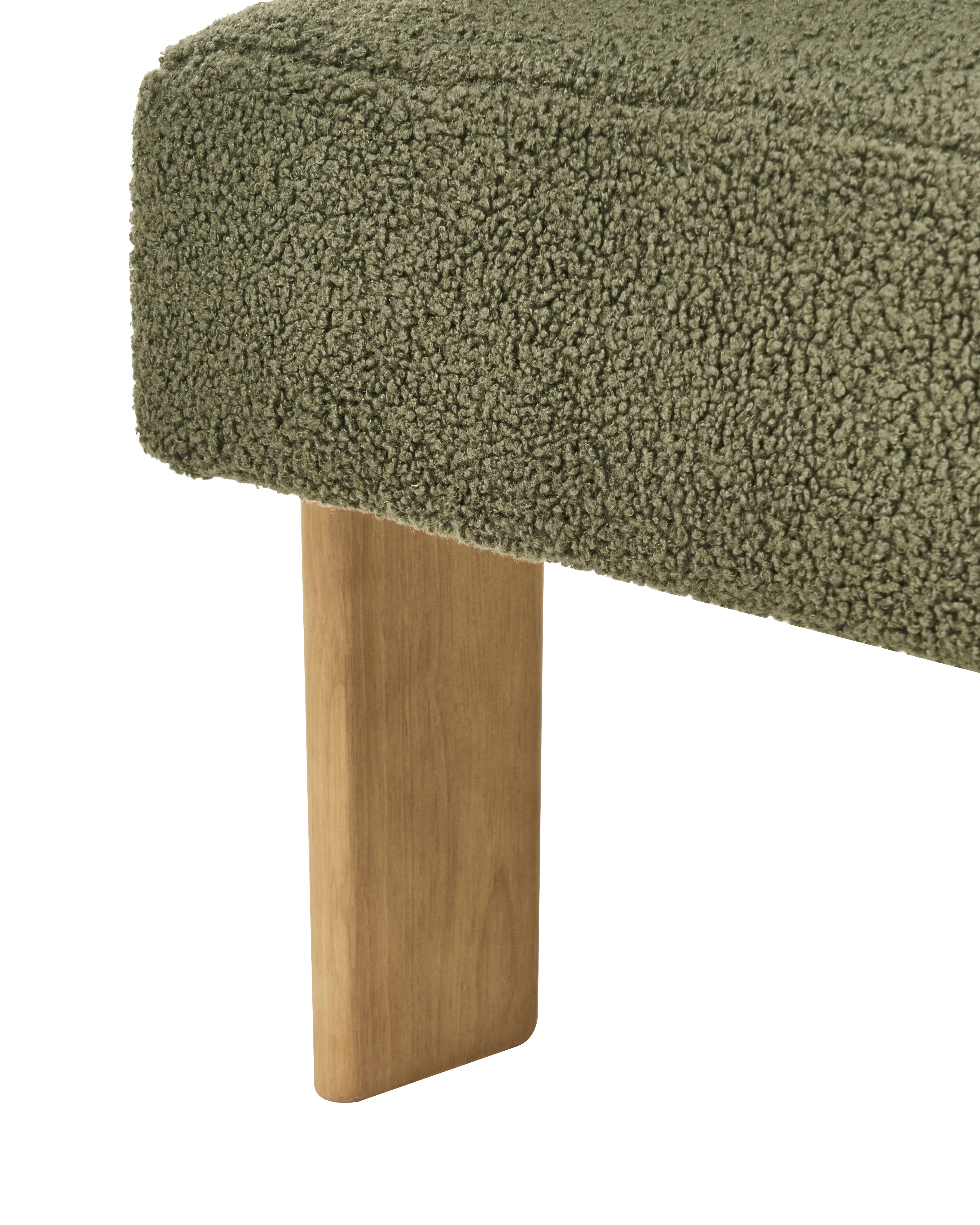 Fauteuil ILBRO Bouclé Groen/lichtbruin